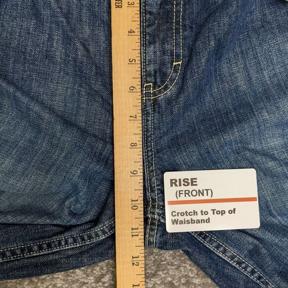 Tommy Hilfiger Woman Blue Jeans Size 12/31 Straight Inseam 31" High-Rise Flap - Picture 9 of 10